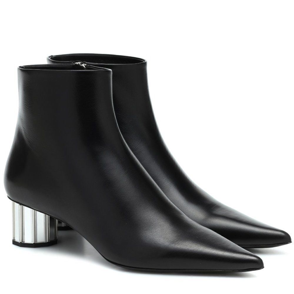 Proenza Schouler Mirrored Facet Heel Pointed Ankle Boots SH-050 - Picture 2 of 16